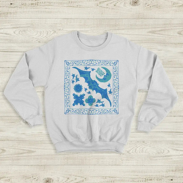 Cavetown Sweatshirt Dark Bat Moon Shirt Indie Rock Cavetown Music Merch - White - WorldWideShirt