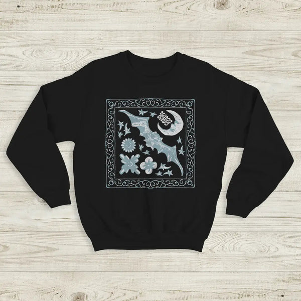 Cavetown Sweatshirt Dark Bat Moon Shirt Indie Rock Cavetown Music Merch - Black - WorldWideShirt