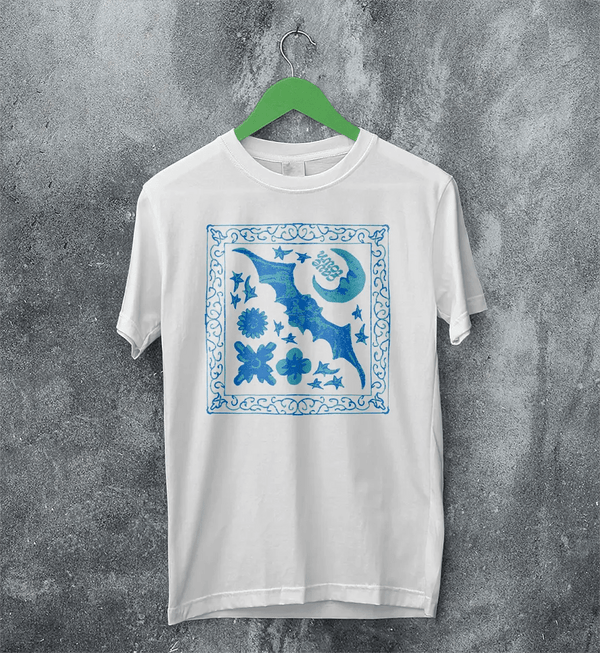 Cavetown T-Shirt Dark Bat Moon Shirt Indie Rock Cavetown Music Merch - White - WorldWideShirt