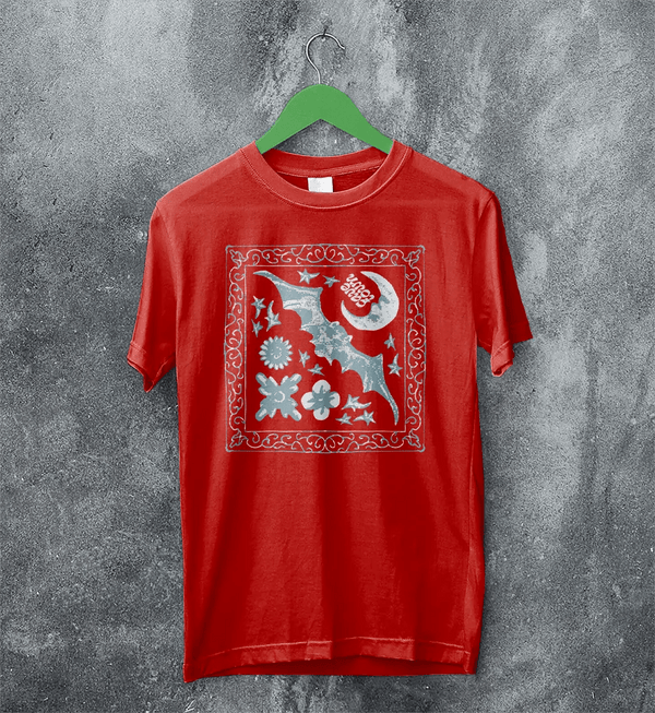 Cavetown T-Shirt Dark Bat Moon Shirt Indie Rock Cavetown Music Merch - Red - WorldWideShirt
