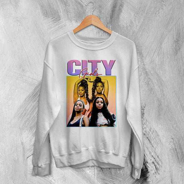 City Girls Bootleg Sweatshirt Hip Hop City Girls Shirt Female Rap Music Crewneck - White - WorldWideShirt