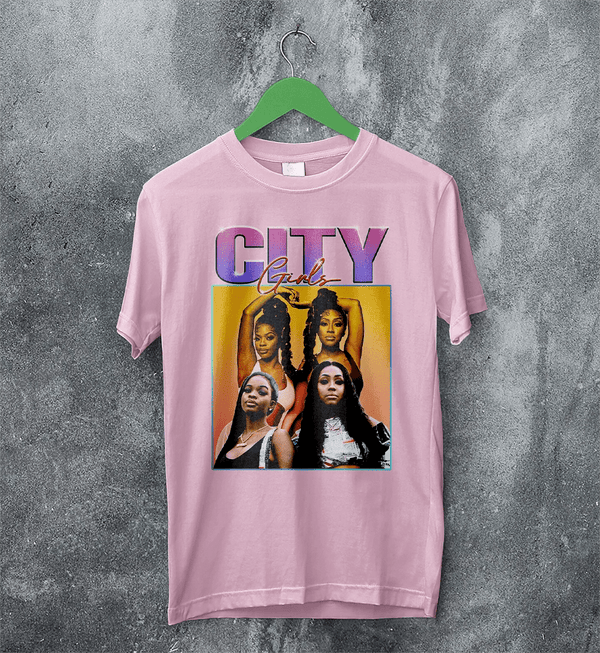 City Girls Bootleg T-Shirt Hip Hop City Girls Shirt Female Rap Music Tee - Light Pink - WorldWideShirt