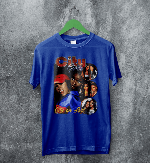 City Girls City On Lock T-Shirt Hip Hop City Girls Shirt Music Bootleg Tee - Royal Blue - WorldWideShirt