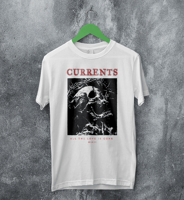 Currents Love Is Gone T-Shirt Currents Shirt Metalcore Band Concert Tee - White - WorldWideShirt