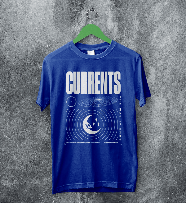 Currents The Way is Ends T-Shirt Currents Shirt Metalcore Band Concert Tee - Royal Blue - WorldWideShirt