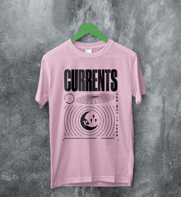 Currents The Way is Ends T-Shirt Currents Shirt Metalcore Band Concert Tee - Light Pink - WorldWideShirt