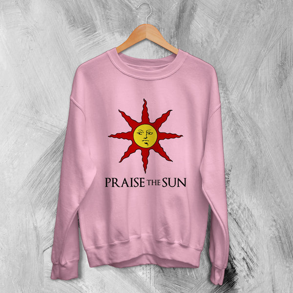 Dark Souls Sweatshirt Praise The Sun Sweater Iconic Vintage Game Merch - WorldWideShirt