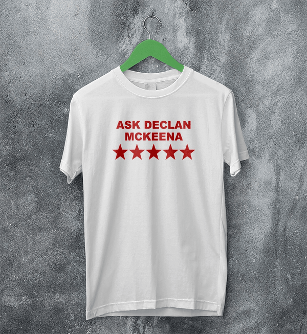 Declan McKenna T-Shirt Rock Ask Declan McKenna Shirt Pop Rock Music Tee - White - WorldWideShirt