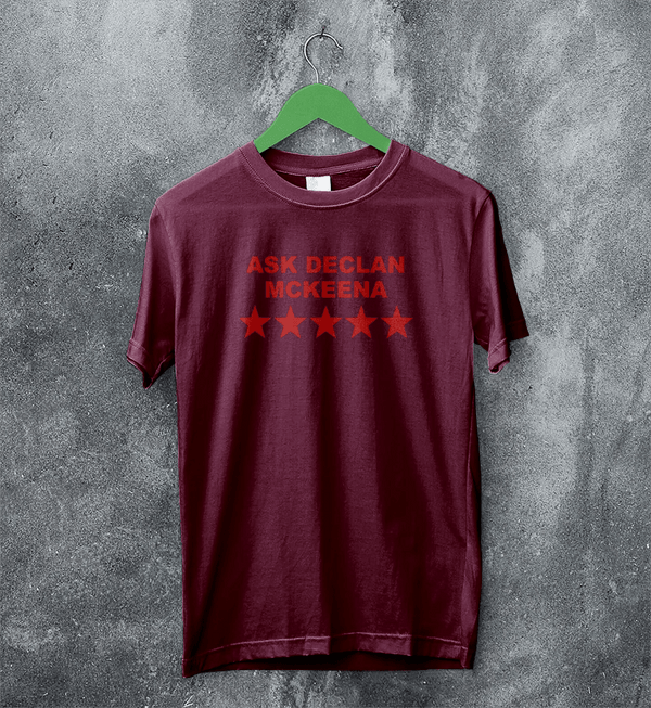 Declan McKenna T-Shirt Rock Ask Declan McKenna Shirt Pop Rock Music Tee - Red Maroon - WorldWideShirt