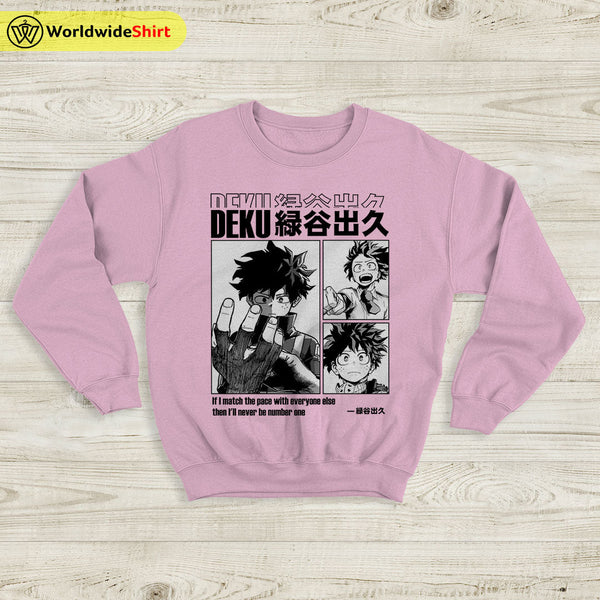 Deku Aesthetic Sweatshirt Boku No Academia Shirt BNHA Merch - WorldWideShirt