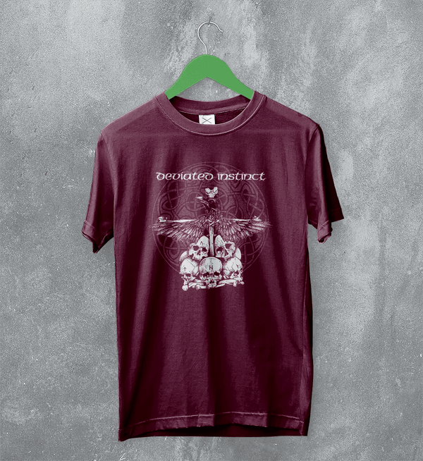 Deviated Instinct Scarecrow T-Shirt Extreme Metal Music Deviated Instinct Shirt - Red Maroon - WorldWideShirt