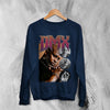 DMX Bootleg Sweatshirt Rap Legend DMX Shirt New York Rapper Music Crewneck - Navy Blue - WorldWideShirt