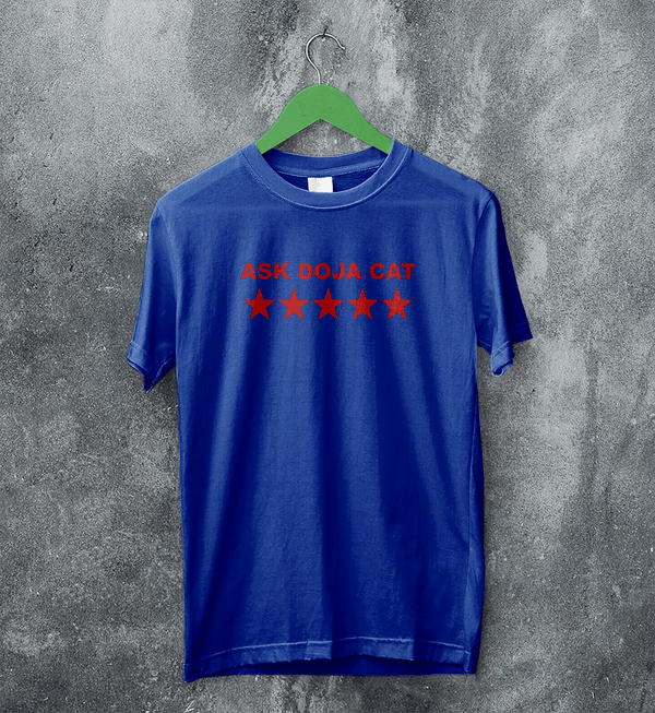Doja Cat Fans T-Shirt 5 Star Doja Cat Shirt Pop Music Rapper Tee - Royal Blue - WorldWideShirt