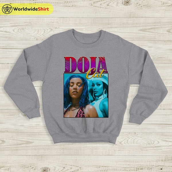 Doja Cat Raptee Vintage 90's Sweatshirt Doja Cat Shirt Rapper Shirt - WorldWideShirt