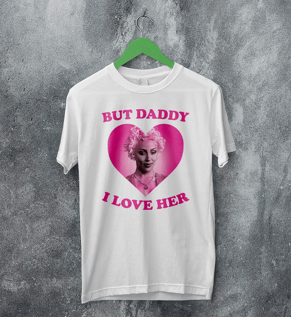 Doja Cat T-Shirt Rap Doja Cat Lover Shirt Doja Daddy I Love Her Rapper Tee - White - WorldWideShirt