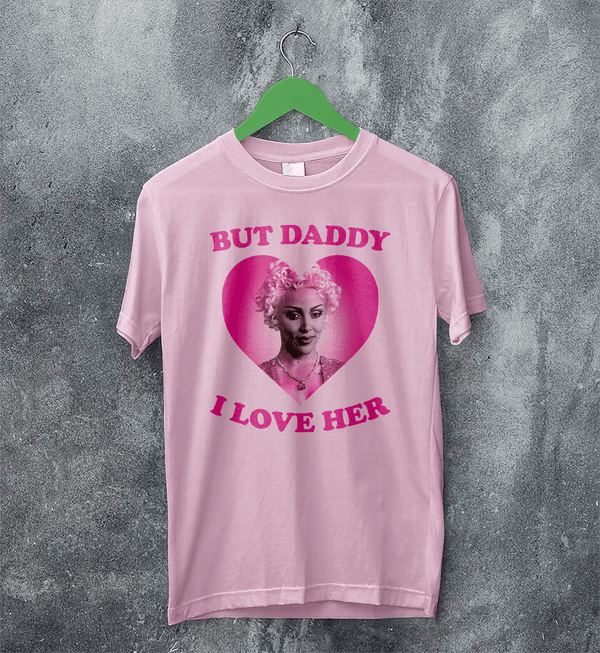 Doja Cat T-Shirt Rap Doja Cat Lover Shirt Doja Daddy I Love Her Rapper Tee - Light Pink - WorldWideShirt