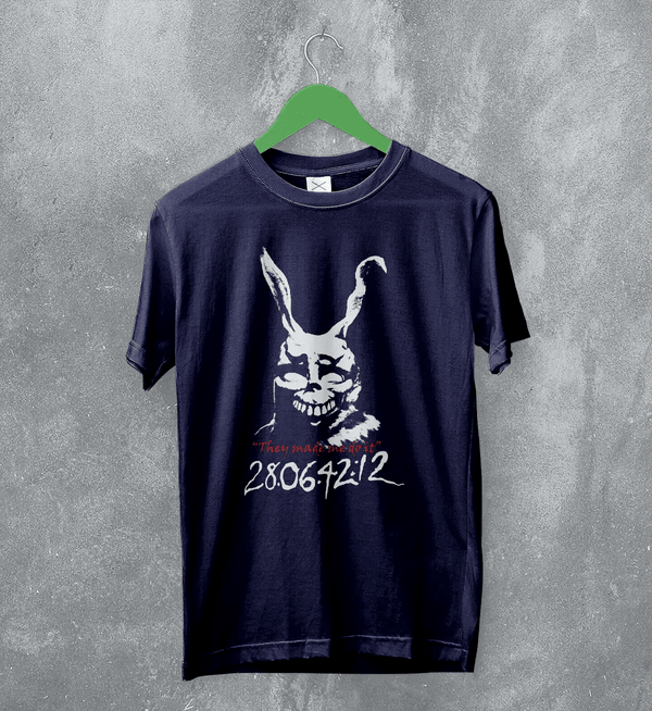 Donnie Darko Frank Rabbit T-Shirt Donnie Darko Shirt They Do It Movie Tee - Navy Blue - WorldWideShirt