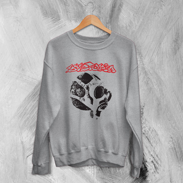Dystopia Sweatshirt Gas Mask Sweater Heavy Metal Band Merch - WorldWideShirt