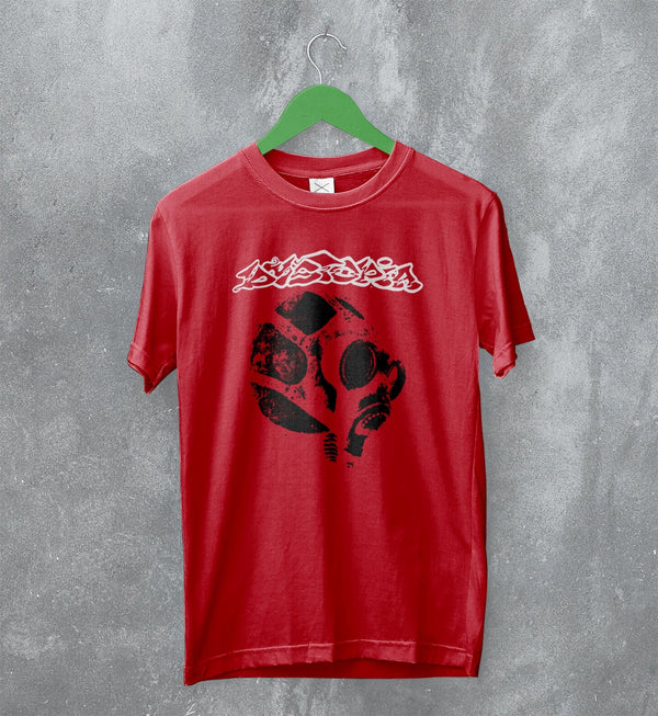 Dystopia T-Shirt Gas Mask Shirt Heavy Metal Band Merch - WorldWideShirt