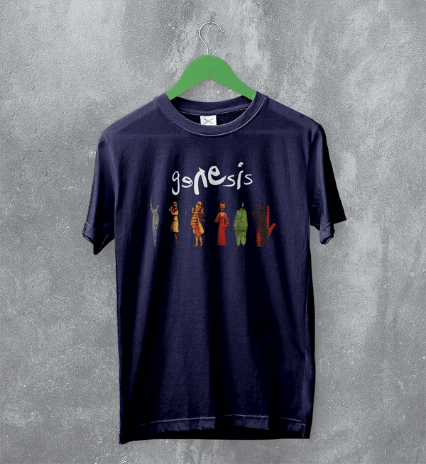 Genesis Album T-Shirt The Way We Walk Shirt Volume One: The Shorts Tee - Navy Blue - WorldWideShirt