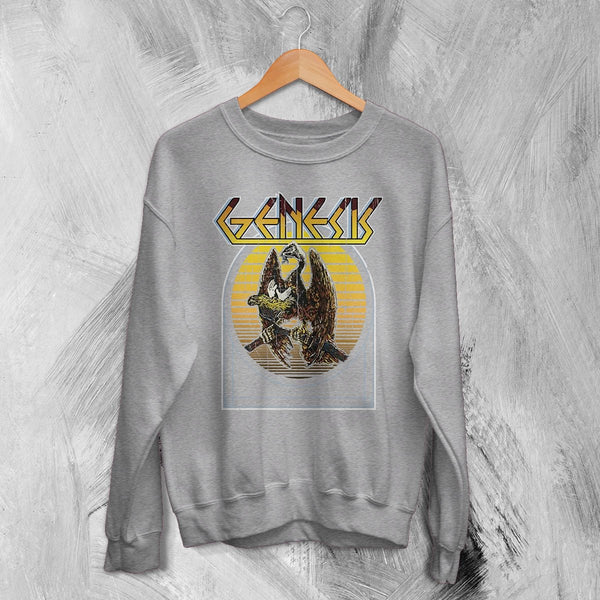 Genesis Dragon Sweatshirt Art Genesis Shirt Rock Music Crewneck - Sport Grey - WorldWideShirt