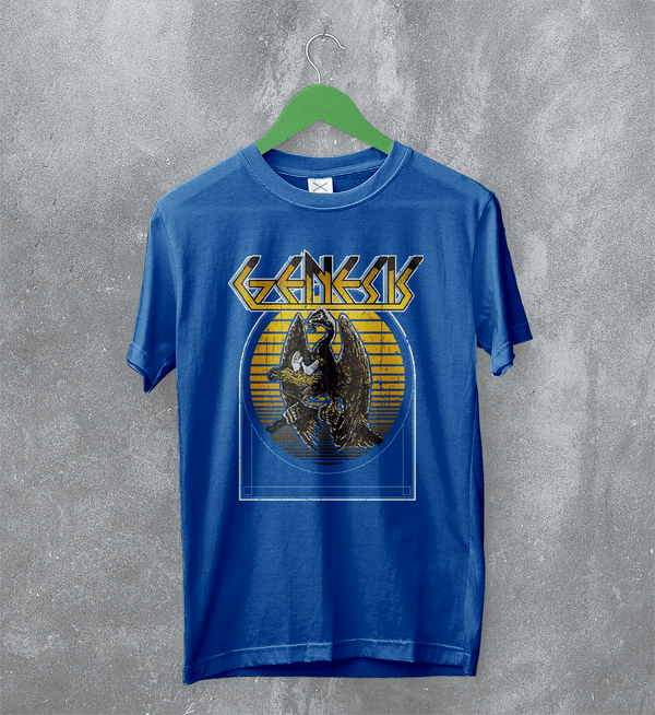 Genesis Dragon T-Shirt Art Genesis Shirt Rock Music Tee - Royal Blue - WorldWideShirt