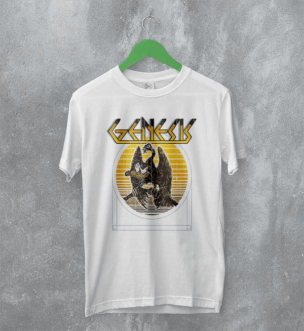 Genesis Dragon T-Shirt Art Genesis Shirt Rock Music Tee - White - WorldWideShirt