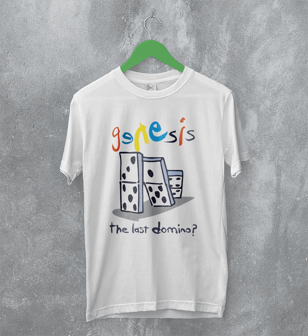 Genesis Tour T-Shirt The Last Domino Genesis Shirt Concert Music Tee - White - WorldWideShirt