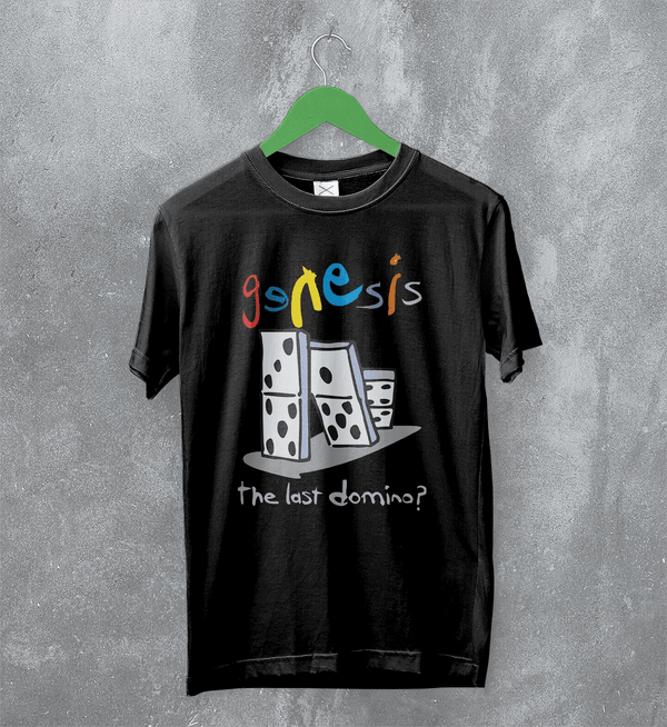 Genesis Tour T-Shirt The Last Domino Genesis Shirt Concert Music Tee - Black - WorldWideShirt