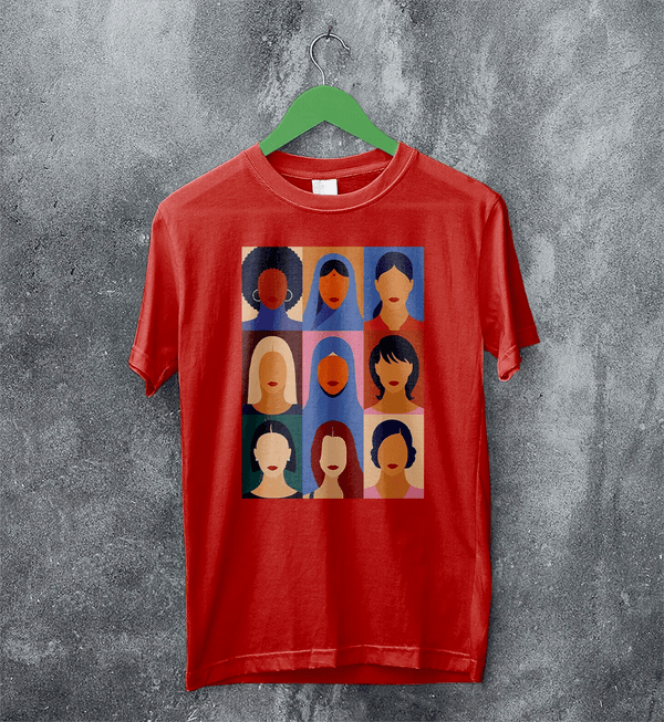 Girls Relations T-Shirt Women's Day Shirt Club Feminist Tee Strong Women Gift - Red - WorldWideShirt