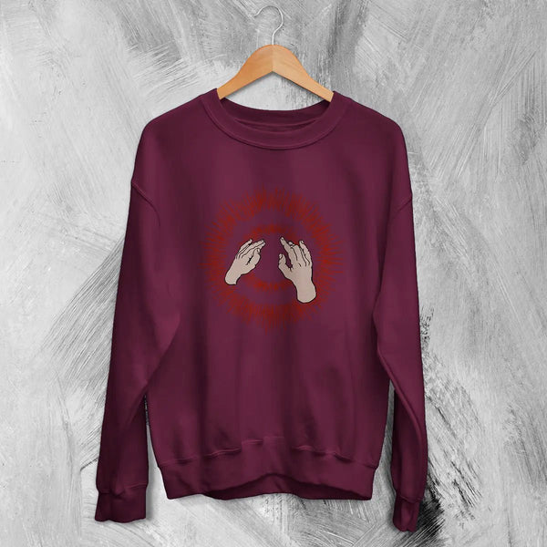 Godspeed You! Black Emperor Sweatshirt Lift Your Skinny Fists like Antennas to Heaven Shirt - Red Maroon - WorldWideShirt