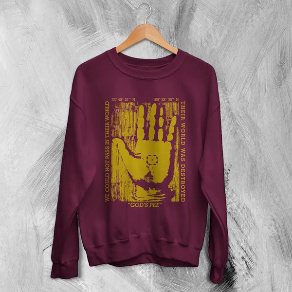 Godspeed You! Black Emperor Sweatshirt Post-Rock GY!BE Shirt God's Pee at State's End! - Red Maroon - WorldWideShirt