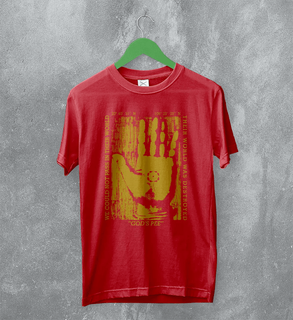 Godspeed You! Black Emperor T-Shirt Post-Rock GY!BE Shirt God's Pee at State's End! - Red - WorldWideShirt
