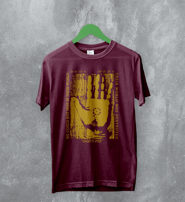 Godspeed You! Black Emperor T-Shirt Post-Rock GY!BE Shirt God's Pee at State's End! - Red Maroon - WorldWideShirt