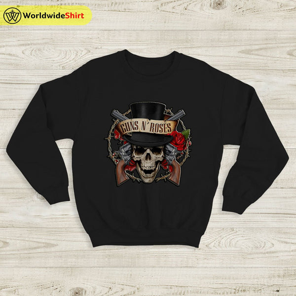 Guns N Roses 80's Vintage Sweatshirt Guns N Roses Shirt Rock Band - WorldWideShirt