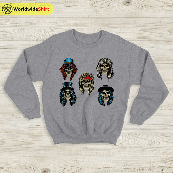 Guns N Roses Member Logo Sweatshirt Guns N Roses Shirt Rock Band - WorldWideShirt