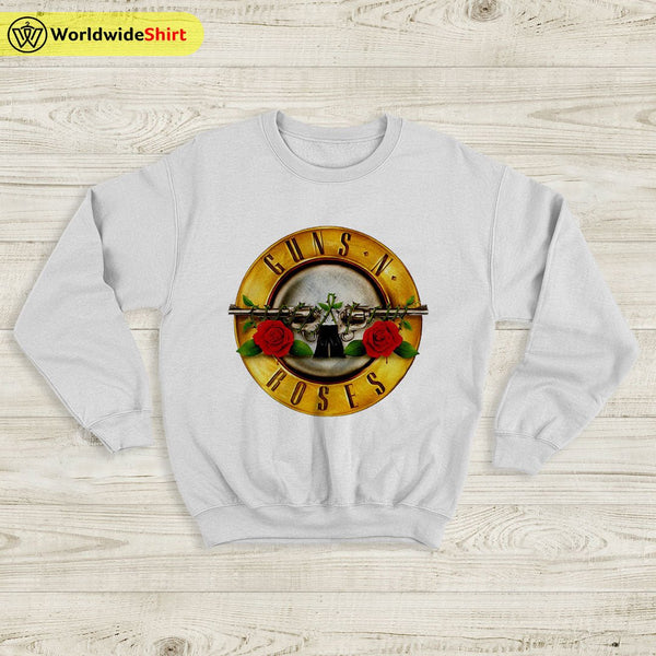 Guns N Roses Vintage Logo Sweatshirt Guns N Roses Shirt Rock Band - WorldWideShirt