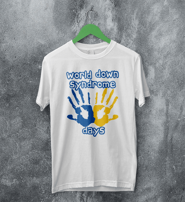 Handprint T-shirt World Down Syndrome Day Shirt Down Syndrome Tee - White - WorldWideShirt
