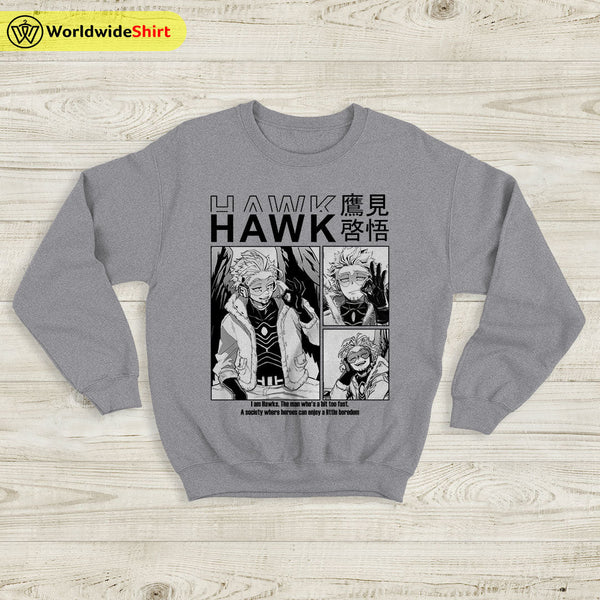 Hawk Aesthetic Sweatshirt Boku No Academia Shirt BNHA Merch - WorldWideShirt