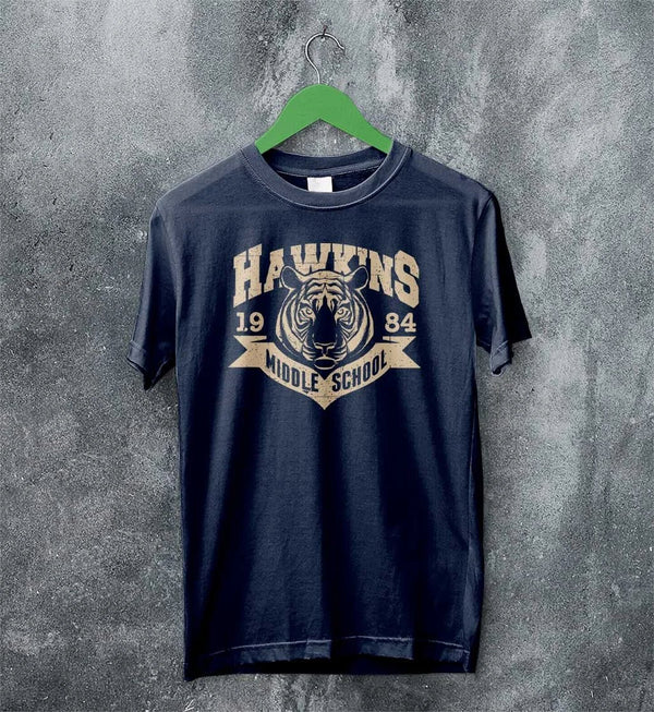 Hawkins University Middle School T-shirt Hawkins University Shirt - Navy Blue - WorldWideShirt