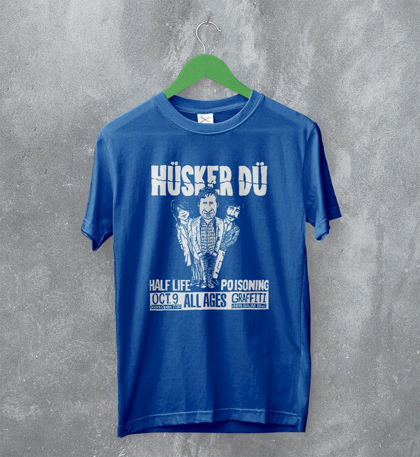 Hüsker Dü T-Shirt Half Life Poisoning Tee Tour Band Shirt Vintage Rock - WorldWideShirt