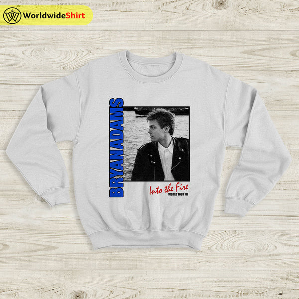 Into The Fire World Tour '87 Sweatshirt Bryan Adams Shirt Music Shirt - WorldWideShirt