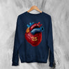 Jack Off Jill 25th Anniv Sweatshirt Studio Jack Off Jill Shirt Album Artsy Tee Crewneck - Navy Blue - WorldWideShirt