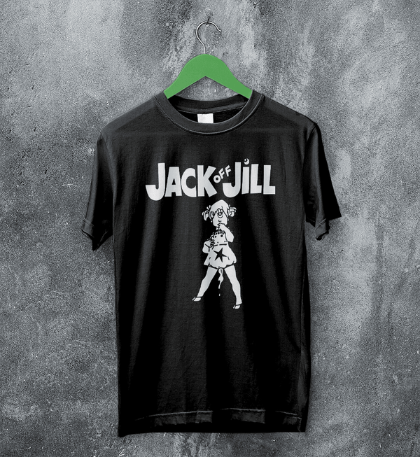 Jack Off Jill Devil Goth T-Shirt Gothic Lolita Jack Off Jill Shirt Oni Artsy Tee - Black - WorldWideShirt