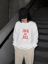 Jack Off Jill Sweatshirt Love Goth Jack Off Jill Shirt Gothic Simple Artsy Crewneck - White - WorldWideShirt