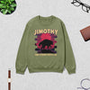 Jimothy Seattle Sweatshirt Jimothy The Raccoon Shirt Cool Wild Animals Crewneck - Military Green - WorldWideShirt
