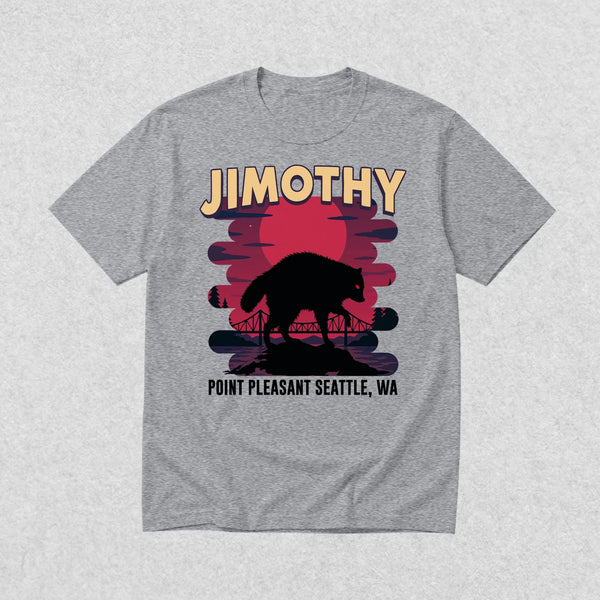 Jimothy Seattle T-Shirt Jimothy The Raccoon Shirt Cool Wild Animals Tee - Sport Grey - WorldWideShirt
