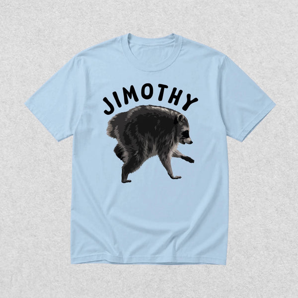 Jimothy T-Shirt Wild Raccoon Lover Shirt Love Jimothy Animals Seattle Tee - Light Blue - WorldWideShirt