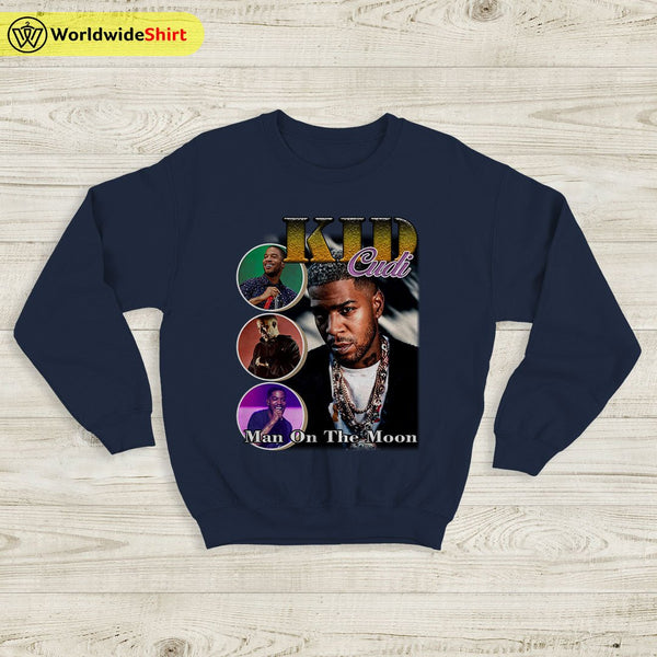 Kid Cudi Vintage 90's Sweatshirt Kid Cudi Shirt Rapper Shirt - WorldWideShirt