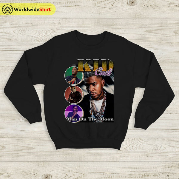 Kid Cudi Vintage 90's Sweatshirt Kid Cudi Shirt Rapper Shirt - WorldWideShirt